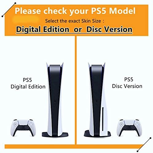 ECLAY FXCON za PS5 Skin Disc Edition & Digital Edition Console i kontroler Vinil poklopac kože Omotače otporne na ogrebotine, kompatibilan 08986 BUBBLY BESPLATNO