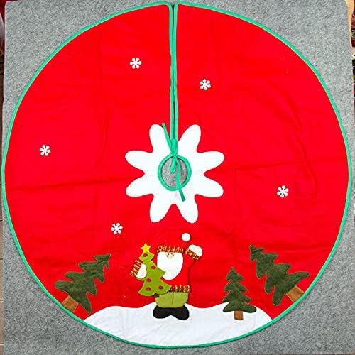 Huijie Christmas Drvo suknje - 100cm Felt Trodimenzionalni ukrasi za pregača Xmas, slatka Santa Claus Snjegović jeleni za odmor za odmor, 1,100cm