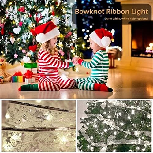 Božić Ribbon Fairy Lights Božić LED svjetla dvostruka traka žičana svjetla božićno drvo ukras užarena traka privjesak velika sijalica Božićna svjetla na otvorenom toplo