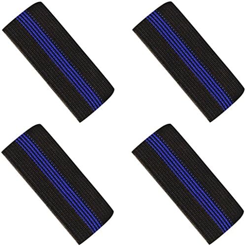 Oglog za značke - tanke plave linije elastične opterećenja žalovanja - Pogrebni počasti - 4 pakovanje