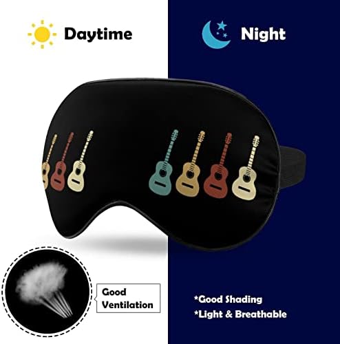 Vintage gitara mekane maske za oči s podesivim remen laganim udobnim očima za spavanje