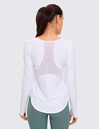 CRZ joga ženske majice dugih rukava za žene svjetlo i rastezanje sportske košulje