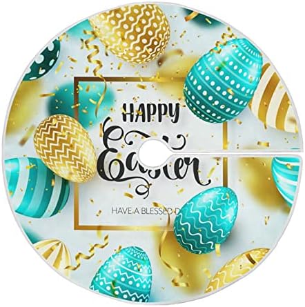 Vigtro Easter Golden Eggs suknje drveća za svečane zabavne dekoracije, božićna stabla prostirke unutarnjeg,