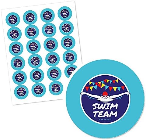 Pravljenje talasa - SWIM tim - plivanje ili rođendanske naljepnice za partiju naljepnice - 24 Broj