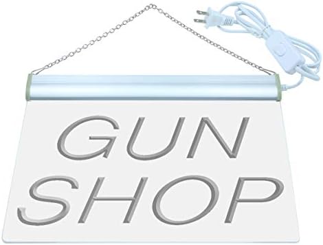 ADVPRO prodavnica pištolja Display Store LED neonski znak crveni 12 x 8,5 inča st4s32-i441-r