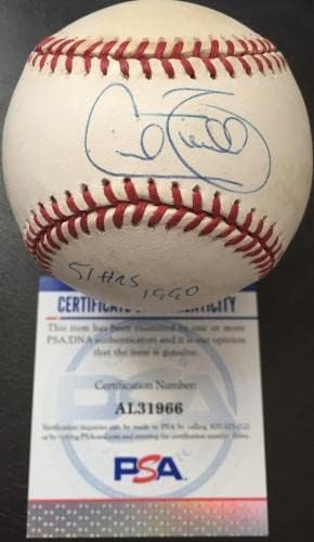 CECIL Fielder potpisan i upisan 51 HRS 1990 Bejzbol američke lige, PSA COA - autogramirani bejzbol