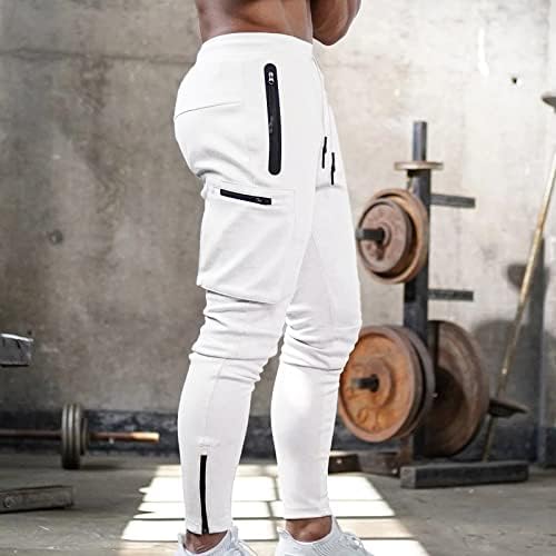 Miashui Slip Fitness muške sportske Casual pantalone sa više džepova sa patentnim zatvaračem džepne muške pantalone 9 10