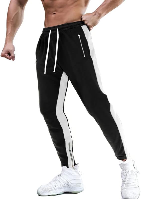 Jmierr muške dukseve sa džepovima sa zatvaračem Slim Fit Atletic Hlače Trajanje pantalona Jogers za teretanu, trčanje, vježbanje