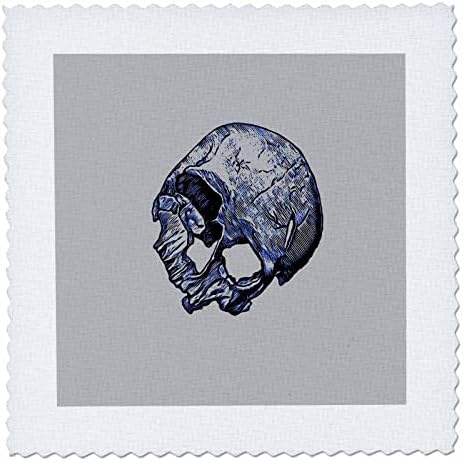 3drose slomljena ljudska lobanja u tetovažnom stilu - quilt kvadrati