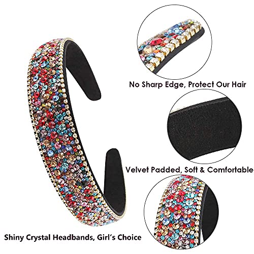 YISSION 2 kom rhinestone Headbands za žene, Glitter Crystal Headband Fashion draguljima Headbands za