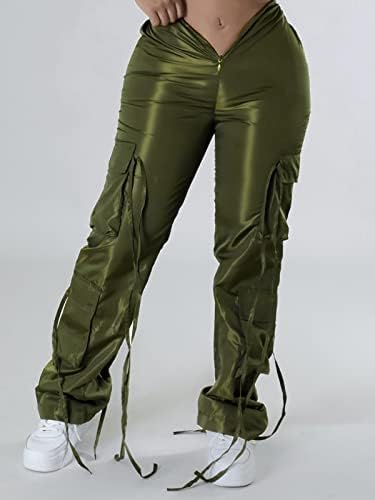 Mojessy Women-ov močve struk jogger hlače elastične strukske hlače Baggy Jogger Hlače sa džepovima