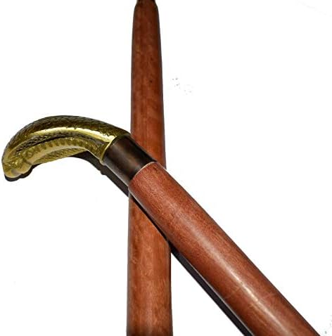 Mrass zmija glava aluminijska ručka drvena štap za hodanje prekrasna trska