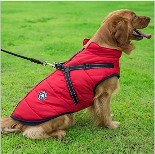 Pawbibi sport - vodootporna zimska jakna s ugrađenim kablovima, vodootporna jakna za pse sa runom prsluk za obloge u povodu u povodu LIJETE 2 u 1 odjeću hladno vrijeme, za male srednje vremenske pse