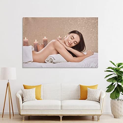 Masažni Poster Salon za nokte zidni dekor za masažu tijela Slika Slika platnenim četkom kozmetički