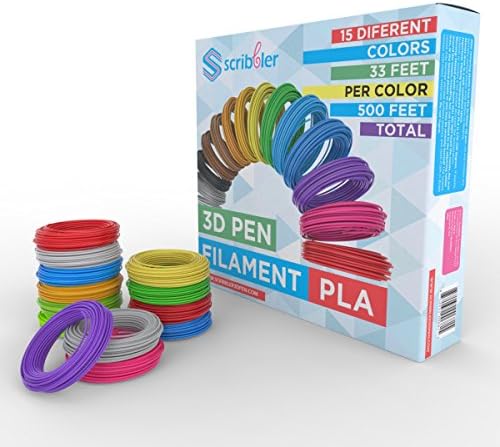 Plati filament punjenja za 3D olovku 500 linearnih stopa 15 različite boje