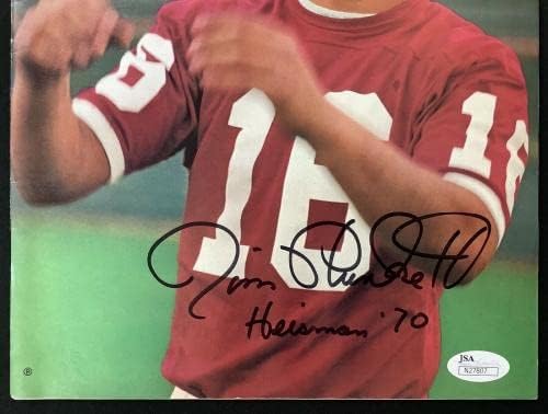 Jim Plunkett potpisan Sports Illustrated 2/15/71 bez oznake Heisman 70 Auto HOF JSA-potpisanim NFL časopisi