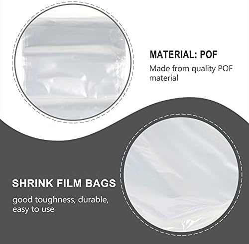 HEMOTON vakuumski zaptivač za omotač 200pcs Shrink Pack vrećice za stroj zamotavanje Torbe za smanjivanje filma Vakuum Shrink Wrap Shrink Film Film za sapune Boce za obrtni torbe za oblaganje Vrećice za brtvljenje