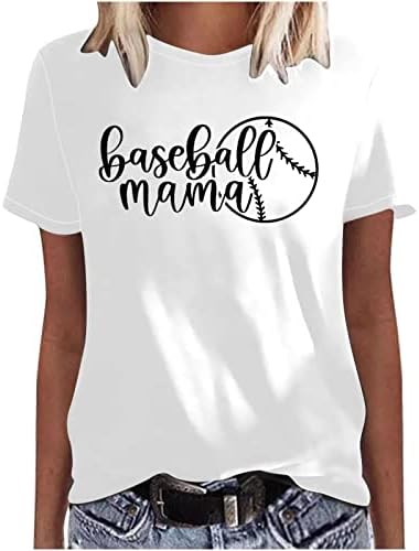 Ženske majice i bluze, Bejzbol grafičke majice slatke Bejzbol štampane ljetne kratke rukave majice