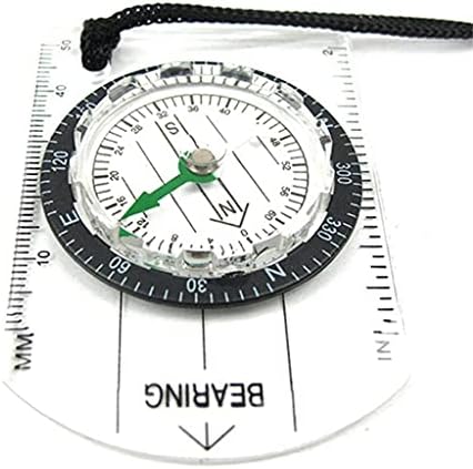GGRBH Vanjski kamp planinarenje Prozirni plastični kompas kompas proporcionalni otisak putovanja