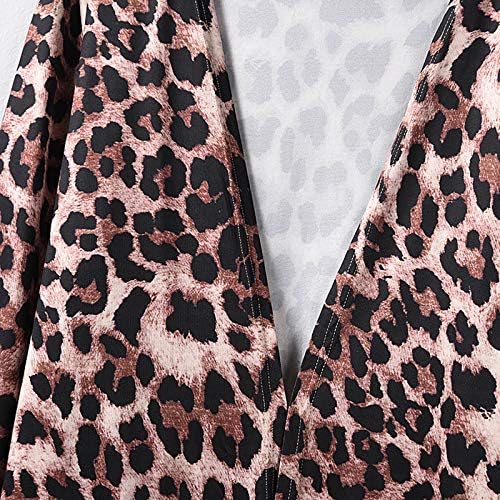 Ženski leopard seksi zimski topli novi kaput za vjetar kardigan leopard tisak dugački kaput