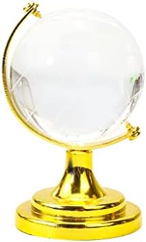 N / A Izvrsni mini okrugli globus svijeta Crystal Staklena lopta sa nosačem Početna Kancelarijski ukrasi namještaja Poklon ukrasi
