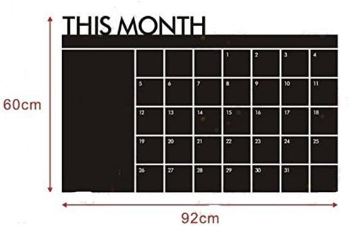 Preeyawadee 9260cm Mjesečni kalendar Tabla Tabla uklonjivi Planer zidne naljepnice crna ploča uredska škola