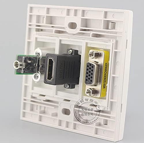 Konektori zidna ploča za zidnu utičnicu 3 portove Jedan HDMI i jedan VGA i jedan 3,5 mm audio