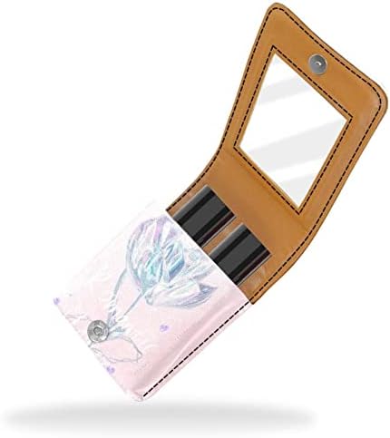 ORYUEKAN ruž za usne sa ogledalom slatka prenosiva torba za šminkanje kozmetička torbica, Moderan umjetnički