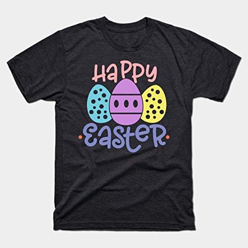 Plus Size Happy Easter Shirt za žene slatka jaja štampani grafički Tees labave Casual okrugli vrat kratki rukav majice