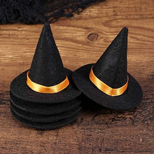 NUOBESTY Halloween Decor Crni dekor Halloween Mini Vještičji šeširi 2.55 inčni šeširi Vinska boca Toppers Mini