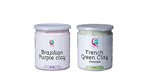 YOGI'S GIFT-slave zdravlje Multi Pack / brazilska ljubičasta glina + francuski zeleni glineni prah za bundle / 8 oz svaki