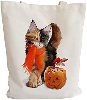 Cat Cute Print Platnena torba za žene velikog kapaciteta torba za višekratnu upotrebu torba