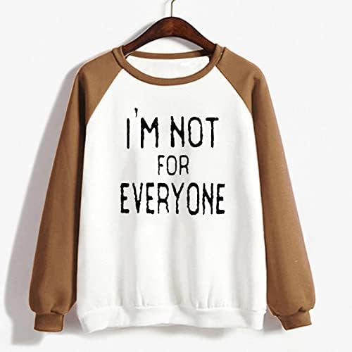 Nisam za sve smiješno stidljivo introvertski poklon dukserirt ženske casual crewneck dugih rukava na vrhu pulover