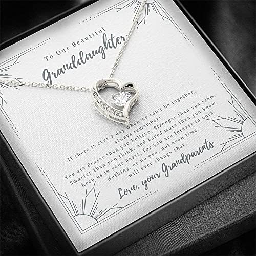 Personalizirani poklon ogrlice - Zauvijek ljubavna ogrlica, na našu unuku poklon, poklon za unuku od baka