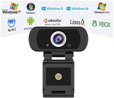 Web kamera sa mikrofonom - QY 1080p Full HD USB kamera, 30fps, širokougaoni video snimanje - automatska korekcija svjetla-Plug & amp; Play Cam za Laptop, Desktop računar & amp; Mac-Podesiva kopča