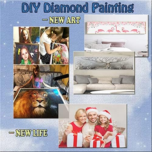 Dijamantni setovi za odrasle, Dandelion Diamond Art Kids početnik DIY 5D boja po brojevima, velika puna bušilica okrugla Diamond Dots Crystal Gems umetnicko potrepštine slika za kućni zidni dekor, 28x80in