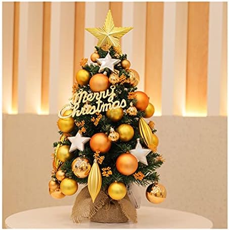 LICHUAN TABLETOP mini božićno drvce sa bazom od platna, viseći ukrasi i zvjezdani krov za DIY božićni