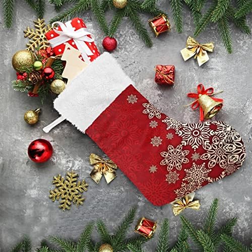 Alaza Božićne čarape Cristmas Classic Personalizirani veliki ukrasi za čarape za obiteljski odmor Sezona Party Decor 1 paket, 17.7