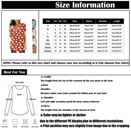 Uskršnji tisak Tuntic Tuntic Tuntic Tuntic za žene Downlos Slowers Ležerne prilike Dressy bluze za gamaše 2023