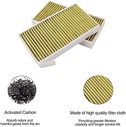 2pcs filteri zraka, aktivirani zamjena filtera za usisavanje zraka, visoka efikasnost i prozračan filter