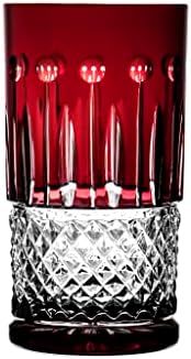 Ajka Fabergé Xenia Ruby Crveni olovni kafići Crystal Highball Cocktail Tumbler 12,2 oz - Jedna
