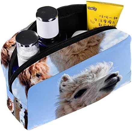 Viseće turističke točke toaletne vrećice, prenosivi organizator šminke, kozmetički držač za set četkica, Alpaca Llama Fotografije životinja