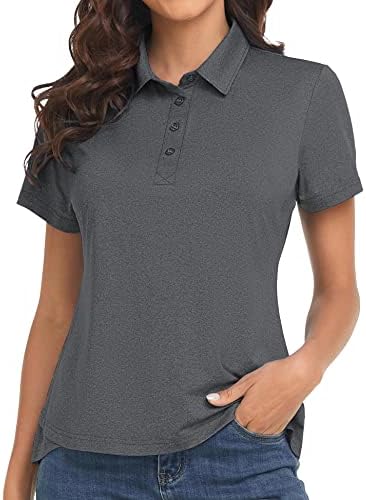Polu ženski golf polo majice vlage Wicking kratki rukav casual ogrli 4-gumne majice