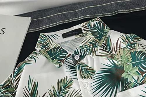 2023 Nove muške havajske cvjetne majice pamučno dugme dolje tropske praznične majice na plaži sa džepom poliesterskim vrhovima