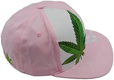 Popfizzy korov šešir za žene, Flatbill marihuana snapback kapa, ružičasti dodaci za korov, šešir