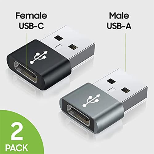 USB-C ženka za USB muški brzi adapter kompatibilan sa vašim Samsung Galaxy A42 za punjač, ​​sinkronizaciju,