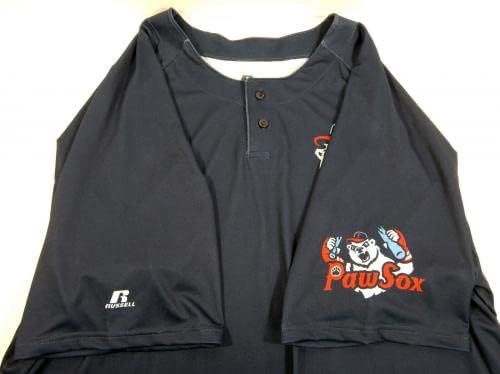 2015-16 Pawtucket Pawsox Red Sox 50 Igra Izdana mornarska Jersey 3xl 567 - Igra Polovni MLB dresovi