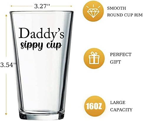 Daddy Sippy Cup pivo Glass, 16oz jedinstveni Gag pokloni za novog tatu, Funny Božić rođendan penziju Dan očeva Gag pokloni Ideje za nove Tate otac muž tata od kćeri Son Kids