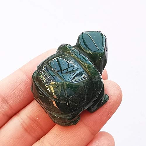 Bacatgem 1 kom Green wawlite tirkizni korstize i ljekovito kamenje, 1,5 Ručno isklesana životinja kolekcionarska skulptura Fongshui zacjeljivanje kristala