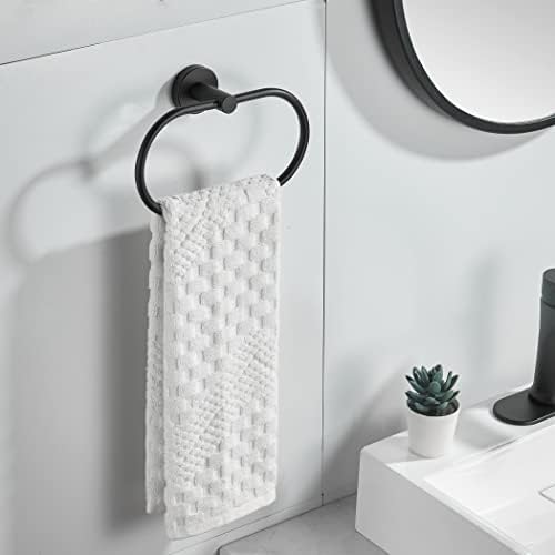 Crni toaletni papir ručni ručnik, kupatilo mat toaletni nosač papira držač ovalnog držača ručnika zidni nosač,